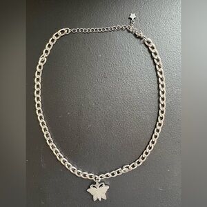 Silver Butterfly Chain Necklace